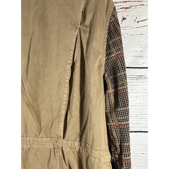 Tinsel Cargo Utility Jacket Coat Womens Size Medium Tweed Sleeve Zip Up Brown - Picture 11 of 14